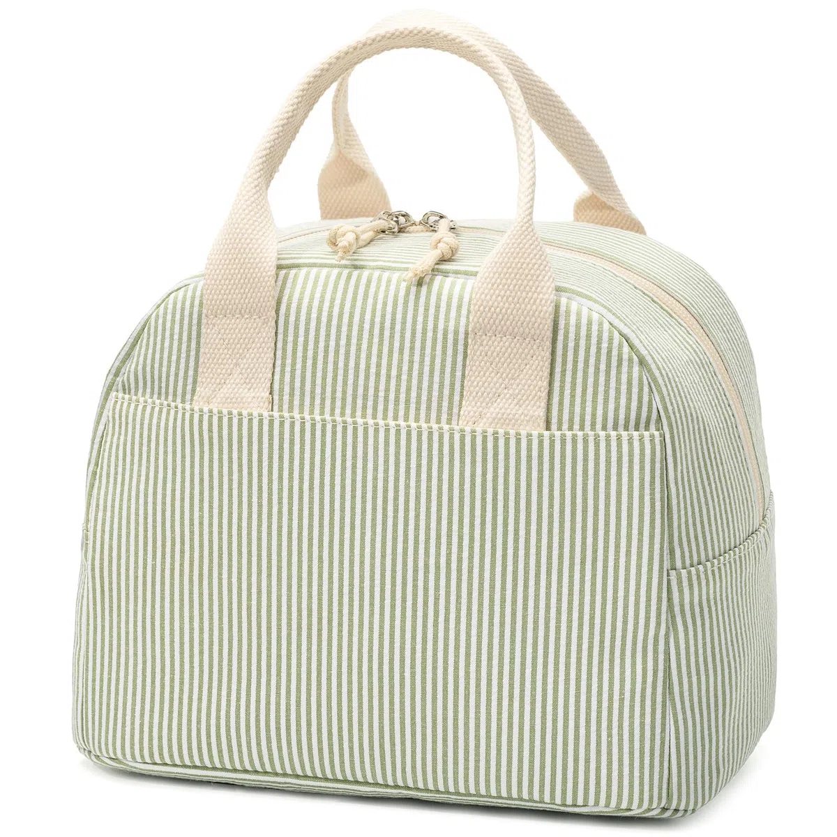 Green Stripe Insulated Lunch Bag C3470