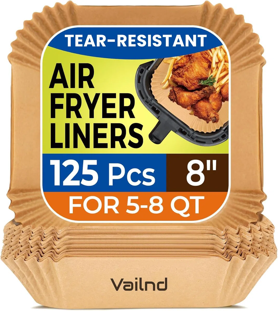 Square Parchment Paper Air Fryer Liners S2093